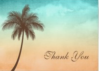 Thank you, palm tree farewell card